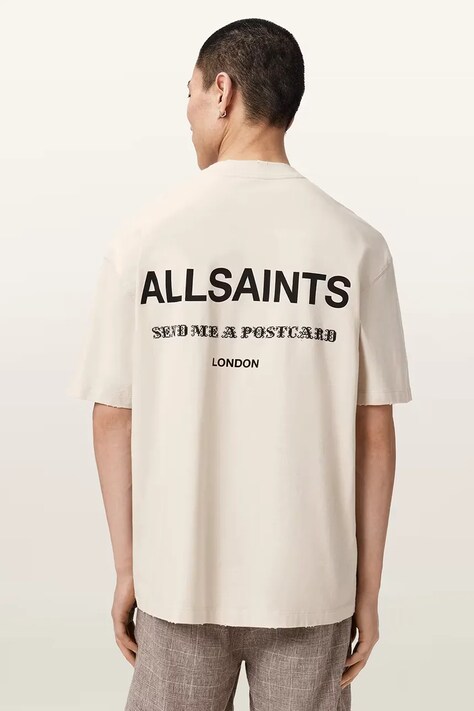 AllSaints футболка мужская хлопковая DREAMER бежевая M036PE