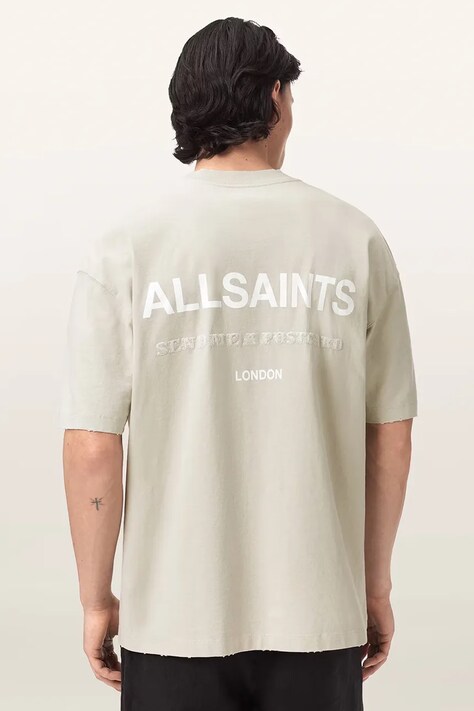 AllSaints Tričko pánské bavlněné DREAMER zelené M036PE