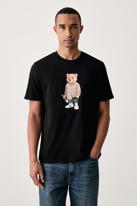 Baron Filou T-shirt bawełniany czarny 000009824