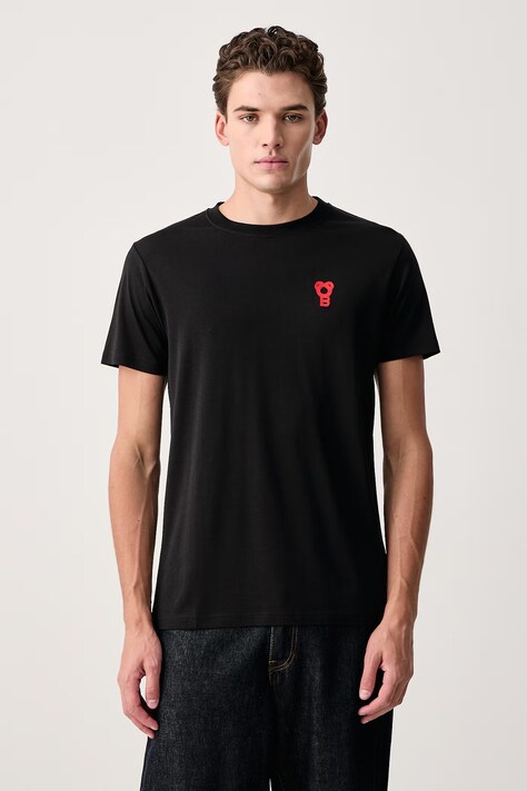 Baron Filou T-shirt męski z lyocellem czarny 000017365