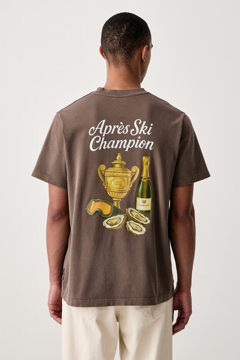 Baron Filou T-shirt bawełniany brązowy 000017260
