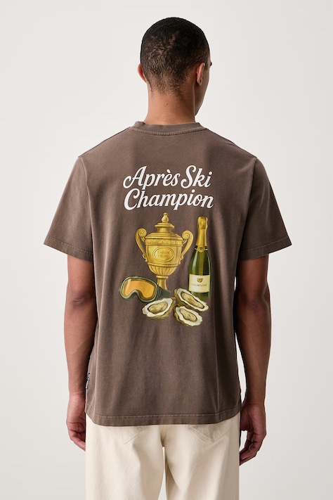 Baron Filou T-shirt bawełniany brązowy 000017260
