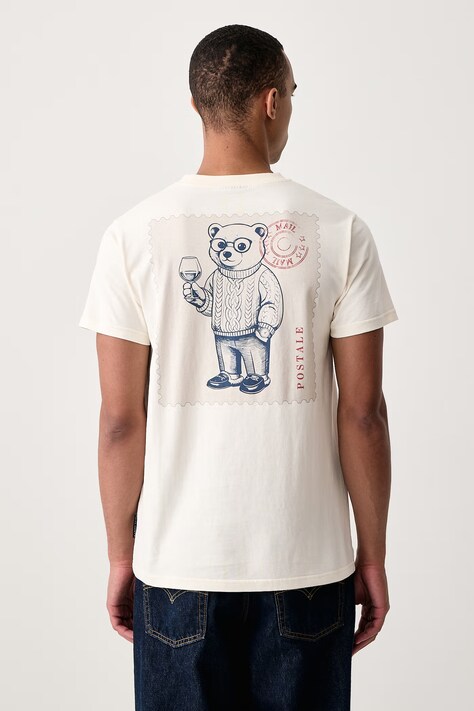 Baron Filou T-shirt bawełniany beżowy 000017049