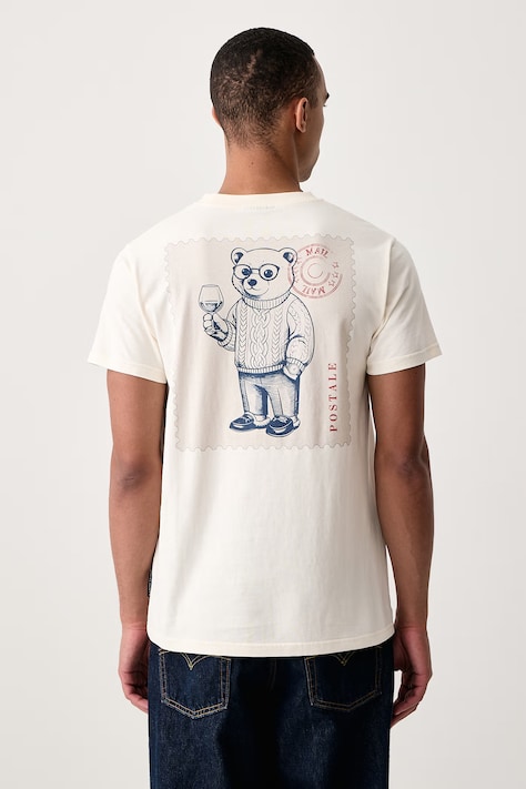Baron Filou T-shirt bawełniany beżowy 000017049