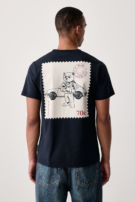 Baron Filou T-shirt bawełniany granatowy 000017042