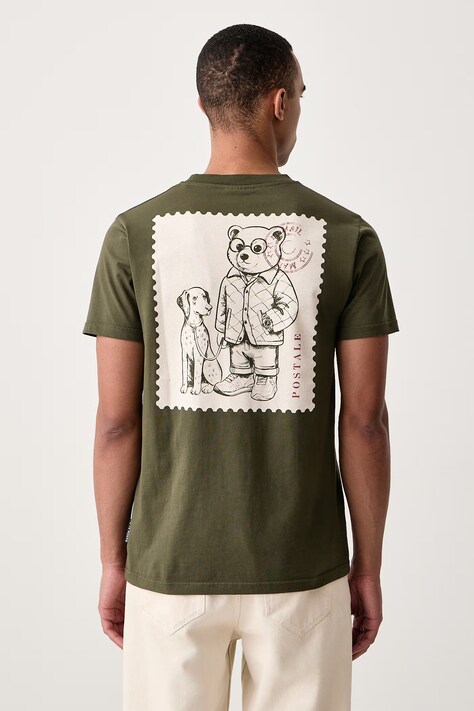 Baron Filou T-shirt bawełniany zielony 000017035
