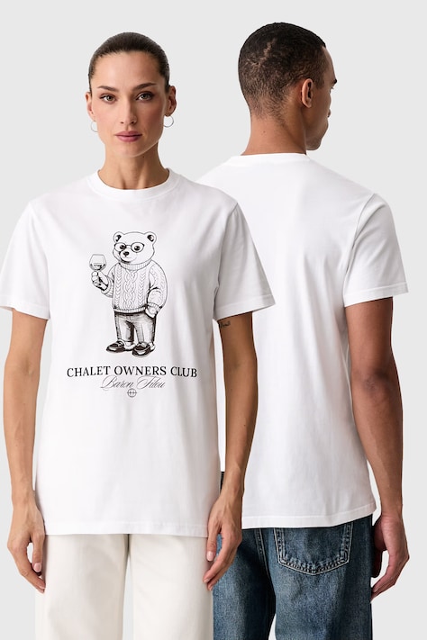 Baron Filou Tricou din bumbac alb 000016874