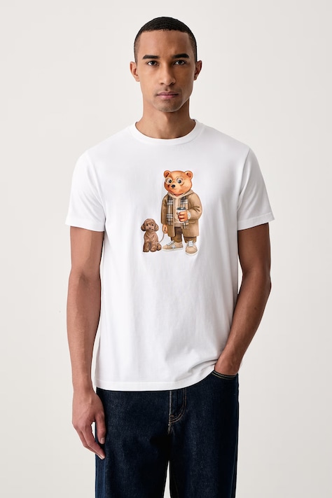 Baron Filou T-shirt bawełniany biały 000016825