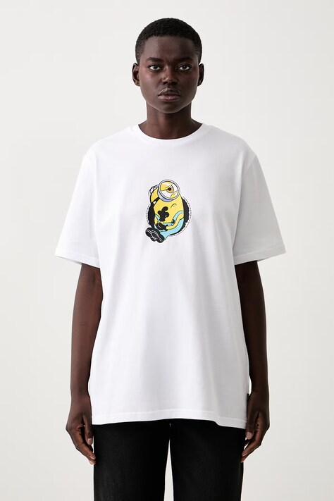 Converse T-shirt bawełniany x Minions & Monsters biały CVM6T226