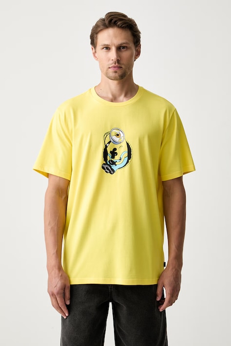 Converse T-shirt bawełniany x Minions & Monsters żółty CVM6T226