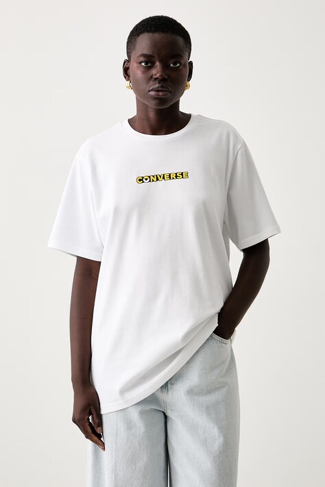 Converse T-shirt bawełniany x Minions & Monsters biały CVM6T225
