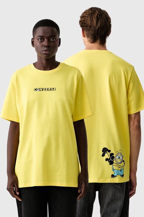 Converse tricou din bumbac x Minions & Monsters galben CVM6T225