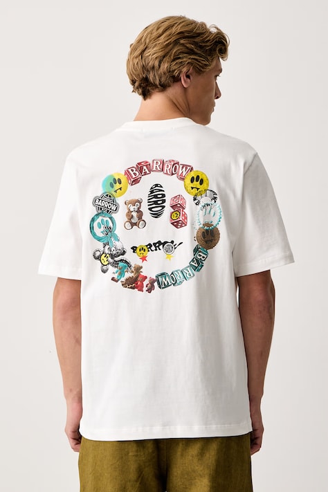 Barrow T-shirt damski bawełniany biały F6BWUATH068