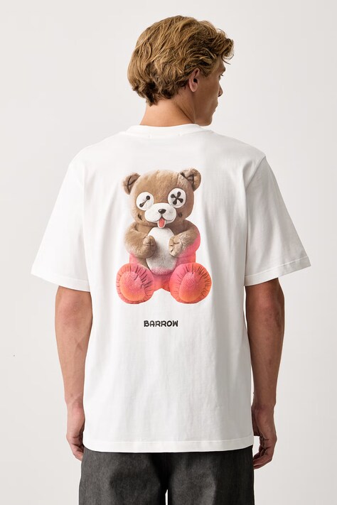 Barrow T-shirt bawełniany biały F6BWUATH042