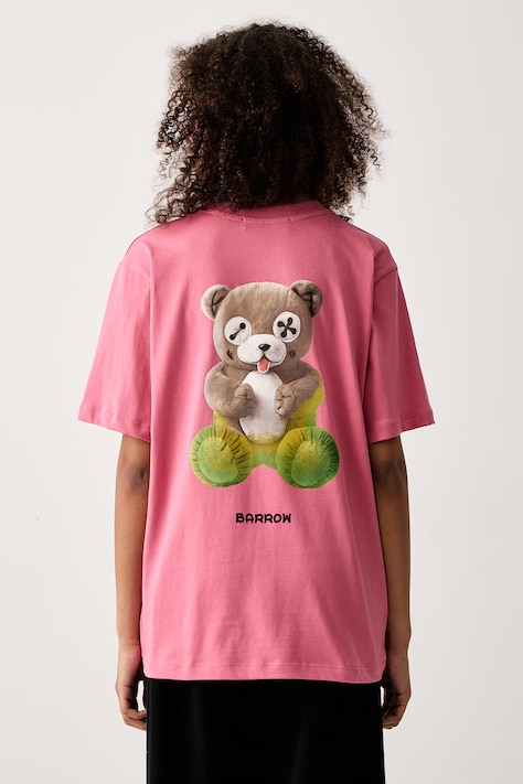 Barrow T-shirt βαμβακερό ροζ F6BWUATH042