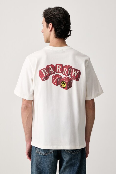 Barrow T-shirt bawełniany biały F6BWUATH020
