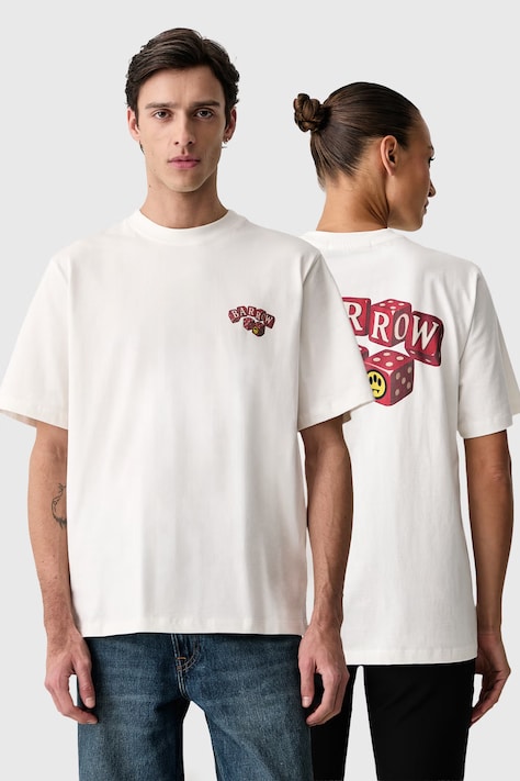 Barrow T-shirt bawełniany biały F6BWUATH020