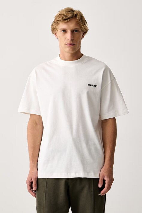 Barrow T-shirt bawełniany biały F6BWUATH019