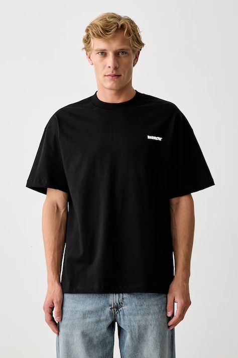 Barrow T-shirt bawełniany czarny F6BWUATH019