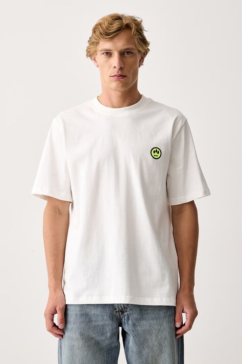 Barrow T-shirt bawełniany biały F6BWUATH013