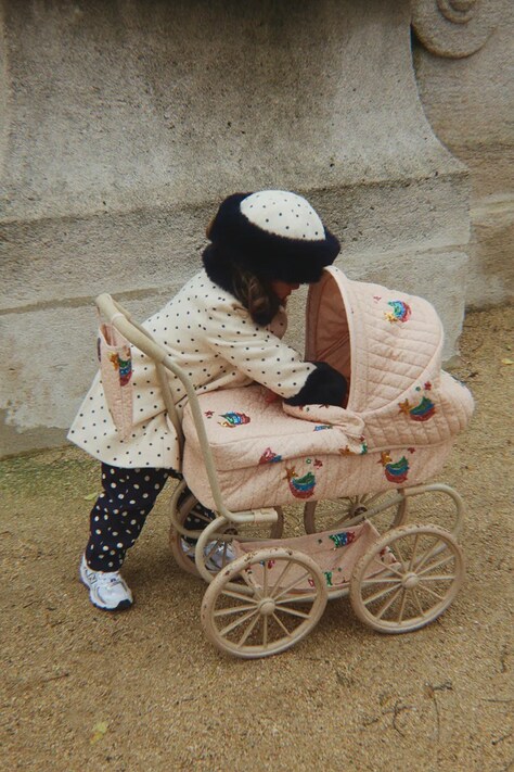 Konges Sløjd Καροτσάκι για κούκλες παιδικό MINNIE TULLE DOLL PRAM ροζ KS106300