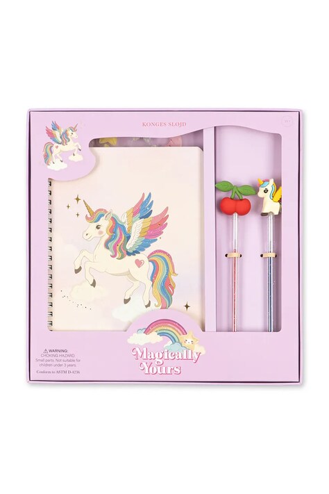 Konges Sløjd Zestaw piśmienniczy dziecięcy MY STATIONERY BOX różowy KS106568