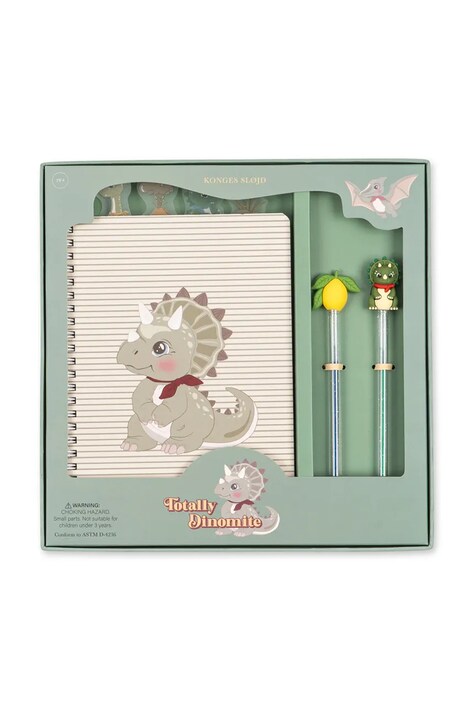 Konges Sløjd Zestaw piśmienniczy dziecięcy MY STATIONERY BOX zielony KS106568