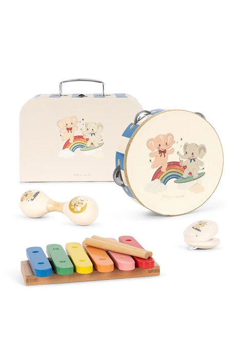 Konges Sløjd Zestaw instrumentów muzycznych dziecięcy MUSIC SETS beżowy KS106565