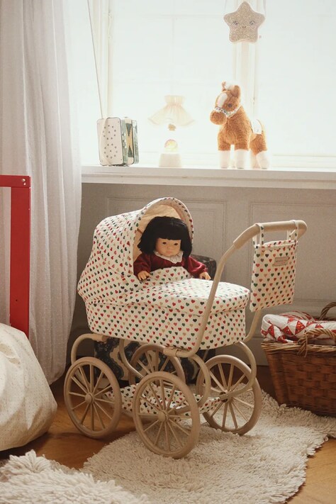 Konges Sløjd Wózek dla lalek dziecięcy MINNIE DOLL PRAM beżowy KS106560