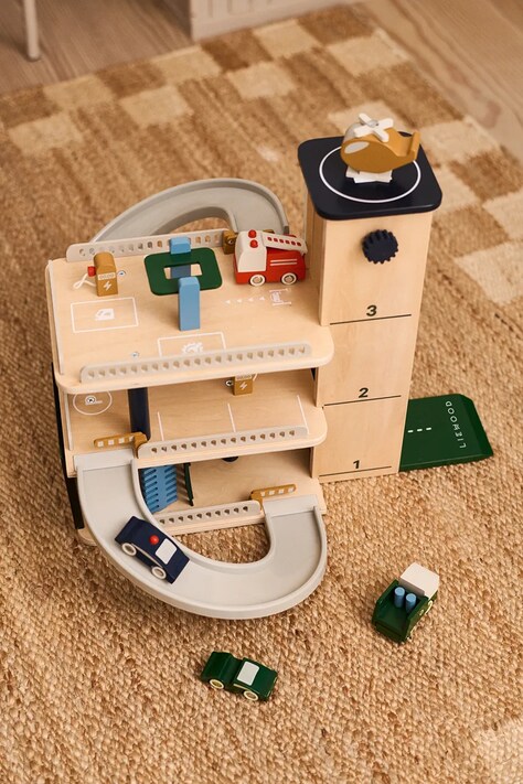 Liewood Aktivnostna igrača otroška Jordy Wooden Multi Play Parking Tower pisana LW21113