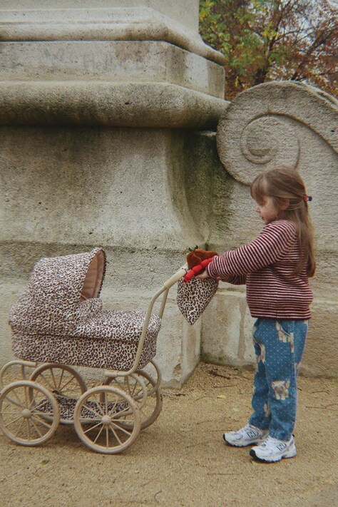 Konges Sløjd Detský kočík pre bábiky LEO MINNIE DOLL PRAM béžový KS106099