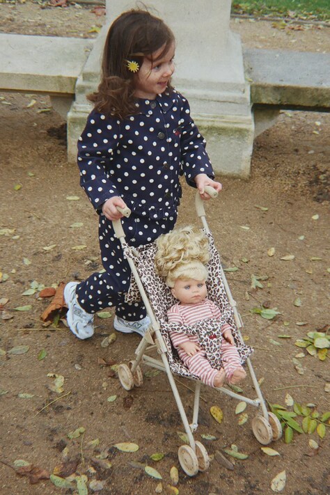 Konges Sløjd Kočík pre bábiky detský LEO DOLL STROLLER béžový KS106098