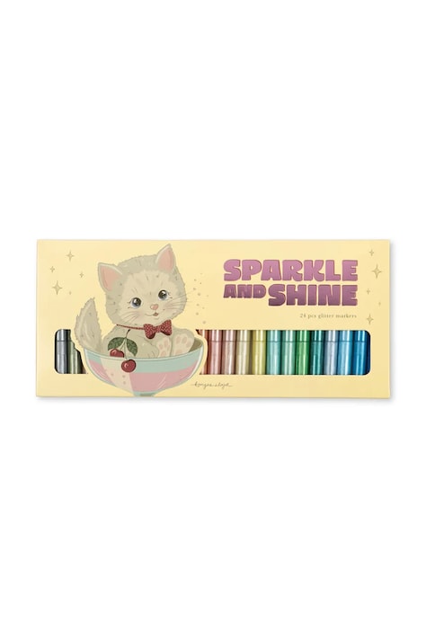 Konges Sløjd Detské pastelky GLITTER MARKERS 24 PCS viacfarebné KS106039