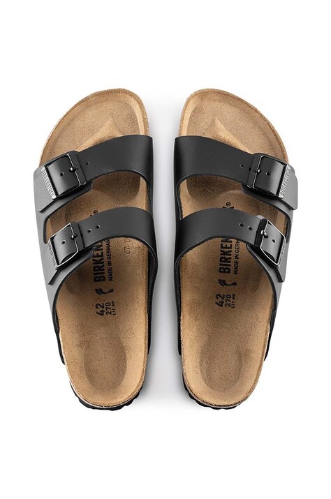 Шкіряні шльопанці Birkenstock Arizona — KA00-KLD00E, чорний — фото 4