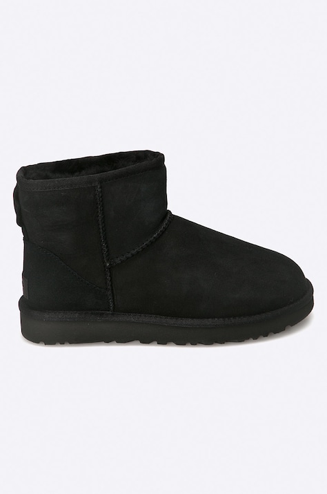 UGG śniegowce zamszowe Classic Mini II damskie kolor czarny 1016222-BLK