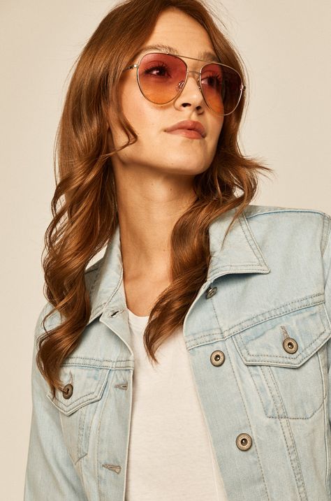 Okulary przeciwsłoneczne damskie aviator różowe