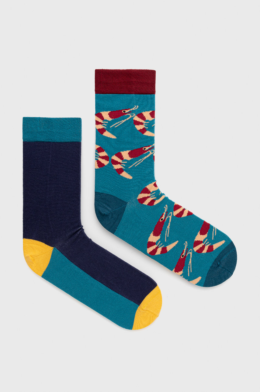 Skarpetki męskie bawełniane w krewetki (2-pack) multicolor