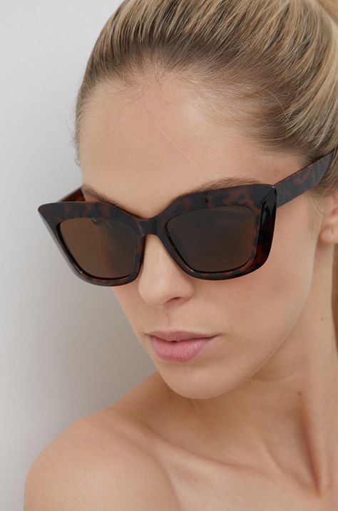 Okulary damskie przeciwsłoneczne brązowe