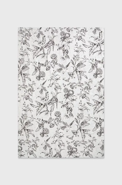 Obrus bawełniany 150 x 150 cm wzorzysty biały