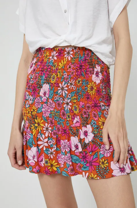 Spódnica damska prosta wzorzysta multicolor