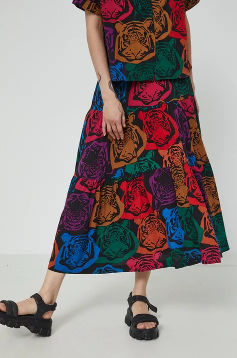 Spódnica damska rozkloszowana multicolor