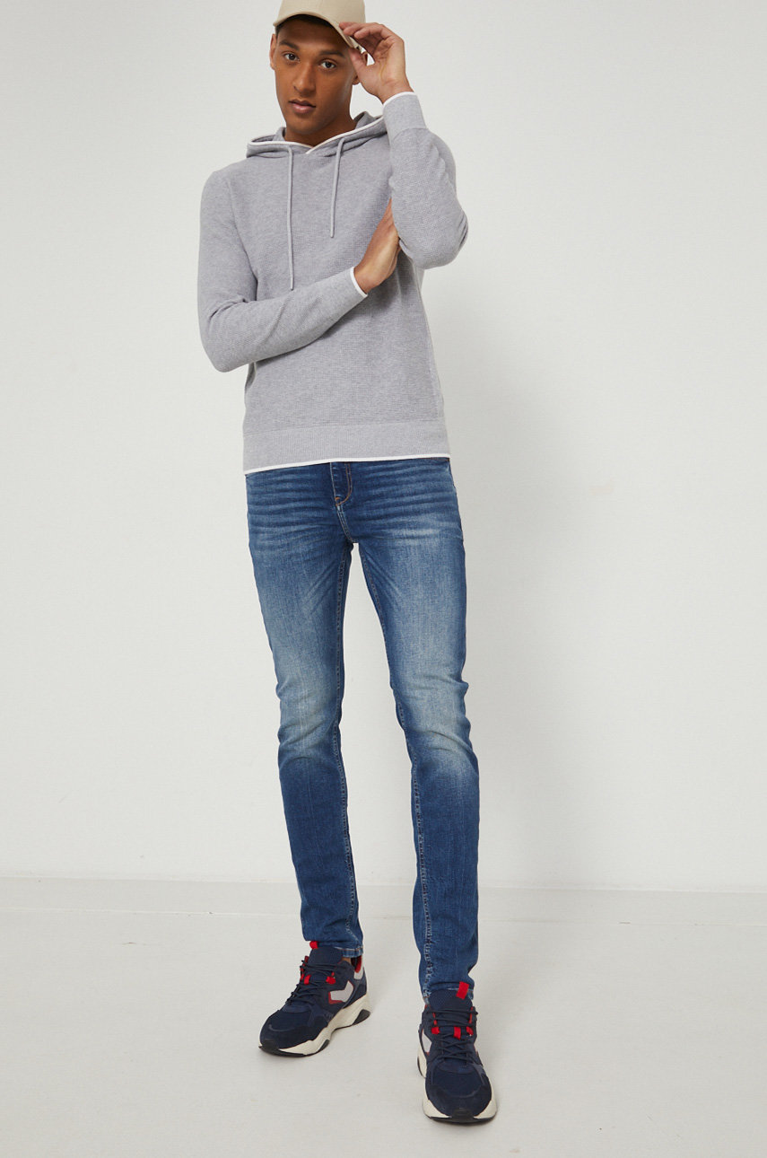 Jeansy męskie slim fit niebieskie