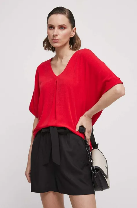 Bluza Medicine za žene, boja: crvena, glatka