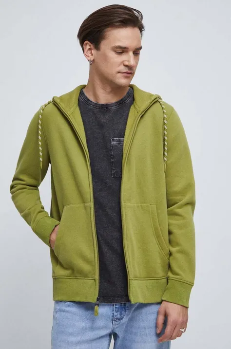 Bluza męska z kapturem kolor zielony