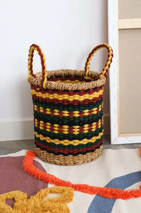 Pletený úložný kôš handmade viac farieb