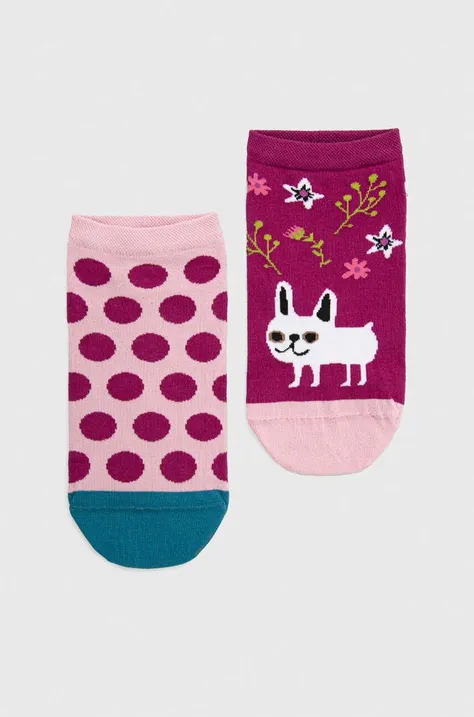 Ponožky dámske bordová farba