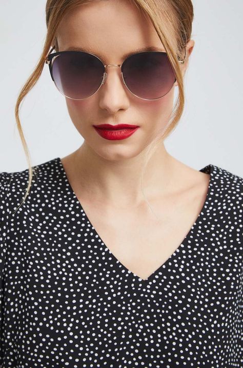 Okulary damskie przeciwsłoneczne kolor czarny