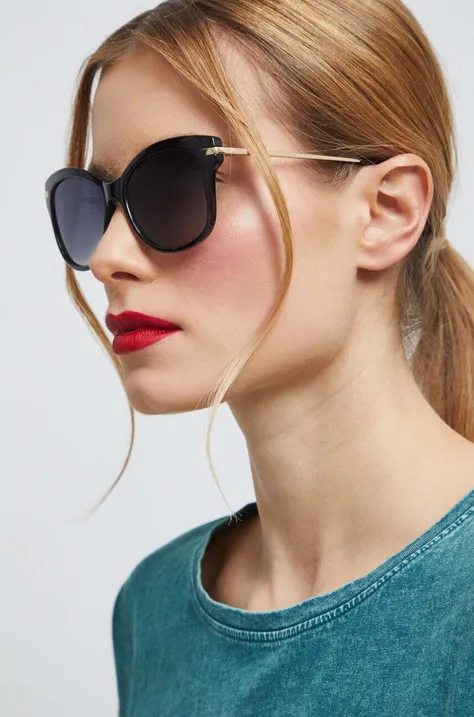 Okulary damskie przeciwsłoneczne z polaryzacją kolor czarny