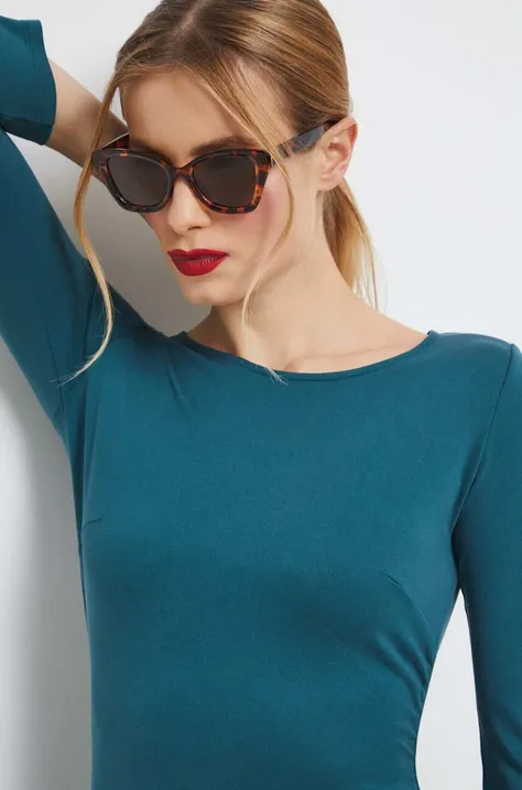 Okulary damskie przeciwsłoneczne z polaryzacją kolor brązowy