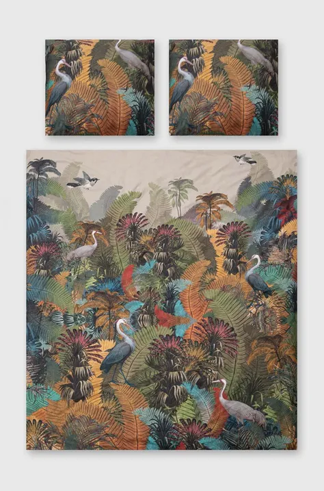 Komplet pościeli bawełnianej wzorzystej 200 x 220 cm kolor multicolor